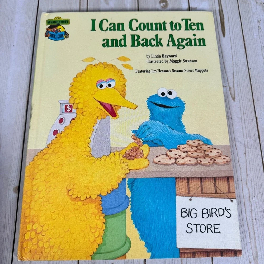 Vintage Sesame Street Book Club Lot 10 HC Kids Books‎ ABC Counting Learning